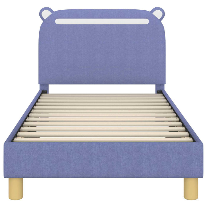 Cadru de pat pentru copii cu spătar Albastru Jeans 80 x 160 cm - WALTI WALTI