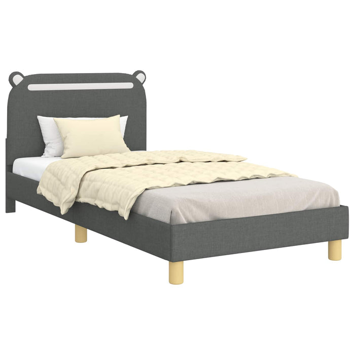Cadru de pat pentru copii cu spătar Gri închis 80 x 200 cm - WALTI WALTI