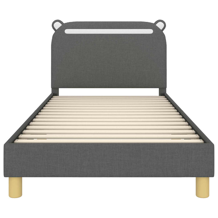 Cadru de pat pentru copii cu spătar Gri închis 80 x 200 cm - WALTI WALTI