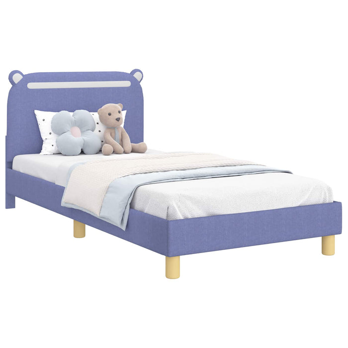 Cadru de pat pentru copii cu spătar Albastru Jeans 80 x 200 cm - WALTI WALTI