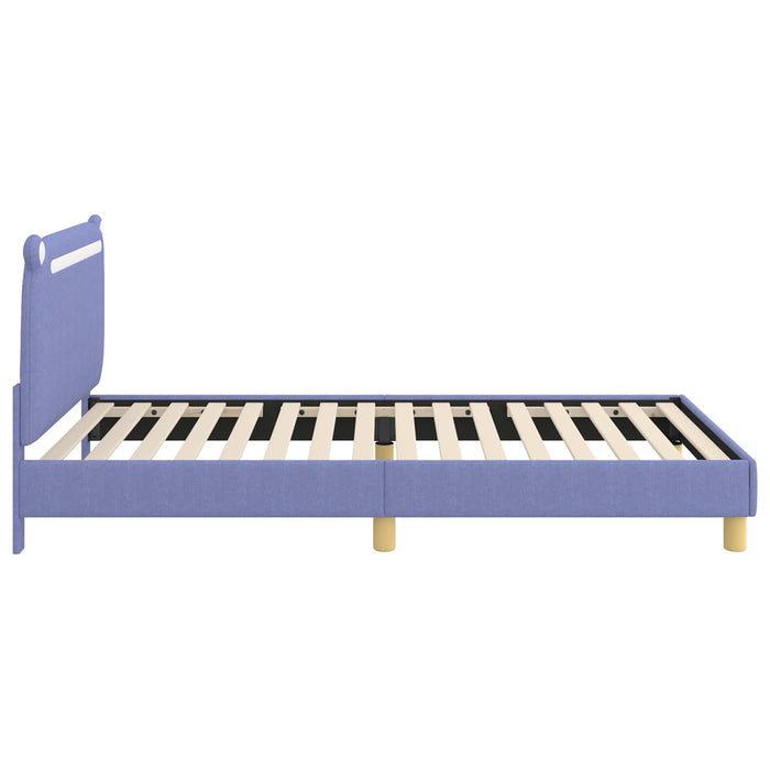 Cadru de pat pentru copii cu spătar Albastru Jeans 80 x 200 cm - WALTI WALTI