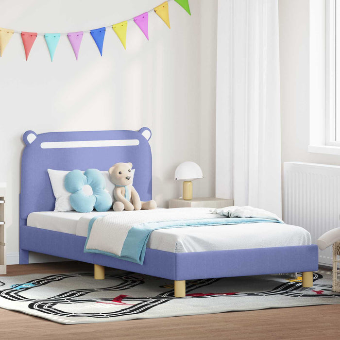 Cadru de pat pentru copii cu spătar Albastru Jeans 90 x 200 cm - WALTI WALTI