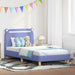 Cadru de pat pentru copii cu spătar Albastru Jeans 90 x 200 cm - WALTI WALTI