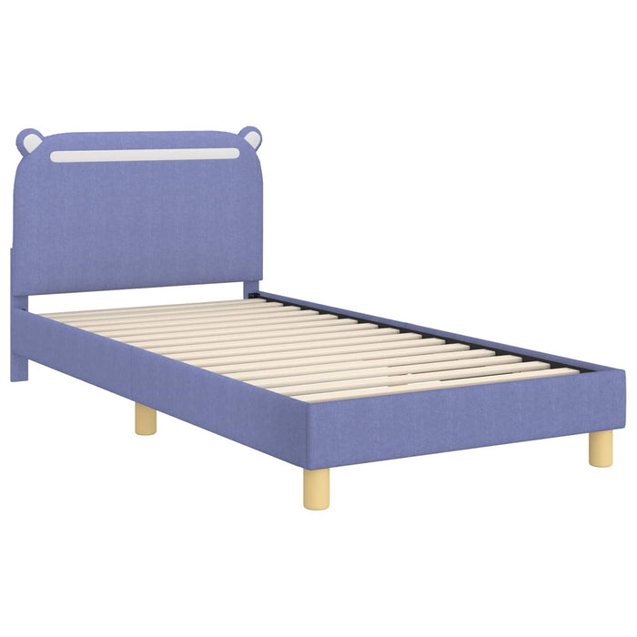 Cadru de pat pentru copii cu spătar Albastru Jeans 90 x 200 cm - WALTI WALTI