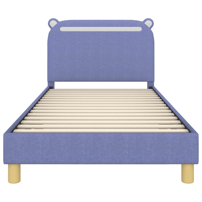 Cadru de pat pentru copii cu spătar Albastru Jeans 90 x 200 cm - WALTI WALTI