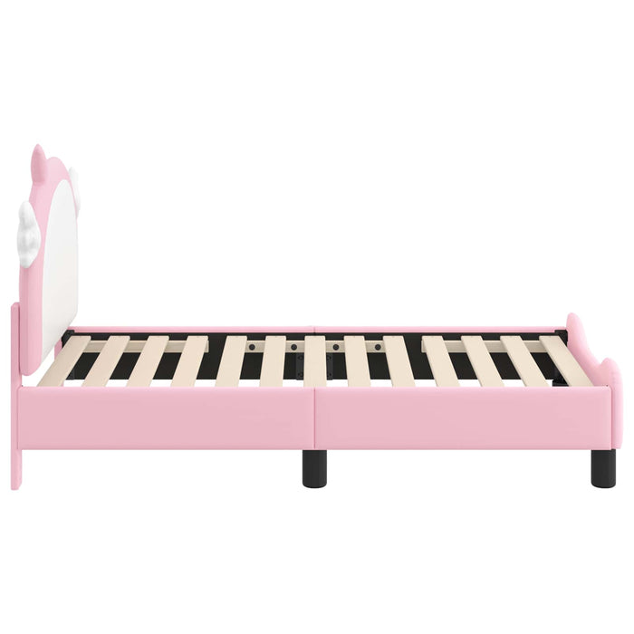 Cadru de pat pentru copii cu spătar Roz 70 x 140 cm PU - WALTI WALTI