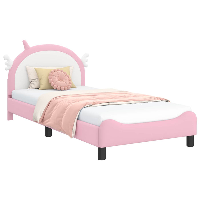 Cadru de pat pentru copii cu spătar Roz 80 x 200 cm PU - WALTI WALTI