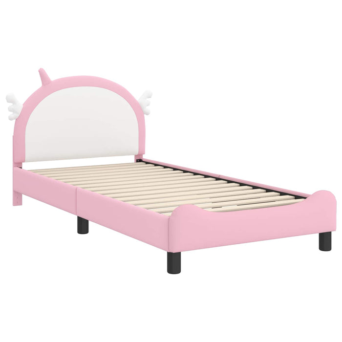 Cadru de pat pentru copii cu spătar Roz 90 x 200 cm PU - WALTI WALTI