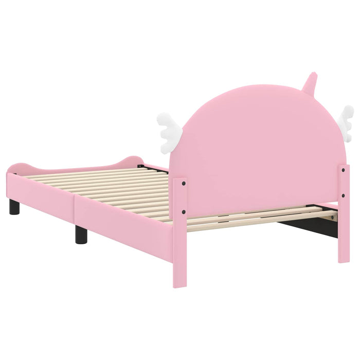 Cadru de pat pentru copii cu spătar Roz 90 x 200 cm PU - WALTI WALTI