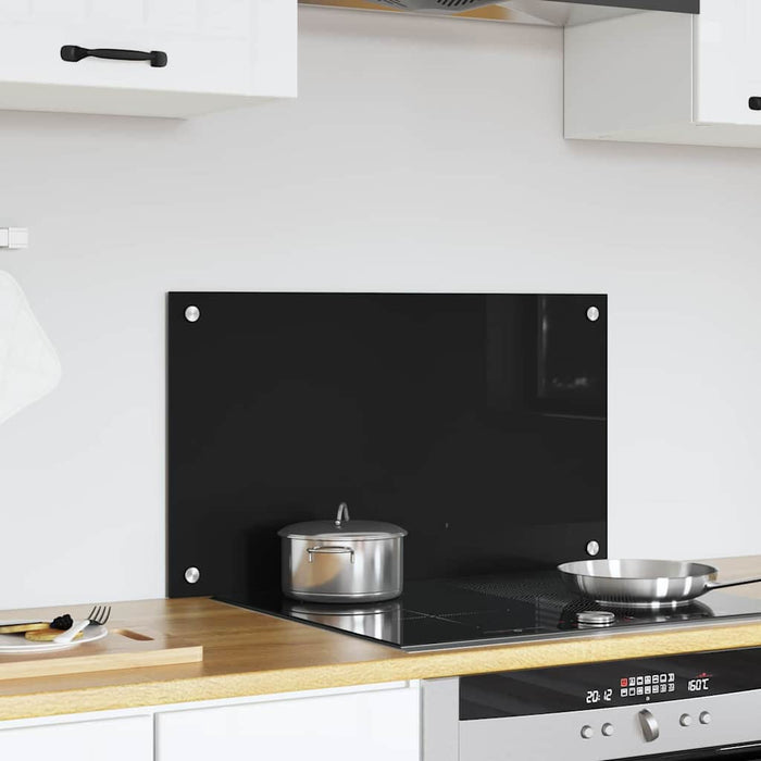 Spate de bucătărie Negru 70 x 40 cm sticlă securizată - WALTI WALTI