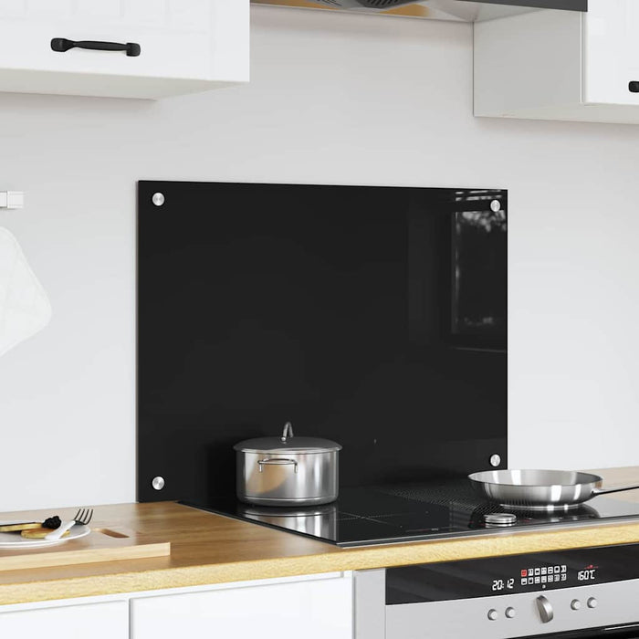 Spate de bucătărie Negru 70 x 50 cm sticlă securizată - WALTI WALTI