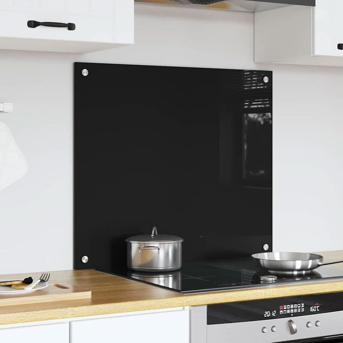 Spate de bucătărie Negru 70 x 60 cm sticlă securizată - WALTI WALTI
