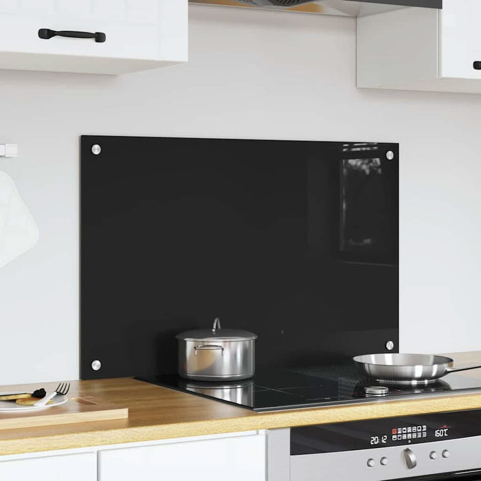Spate de bucătărie Negru 80 x 50 cm sticlă securizată - WALTI WALTI