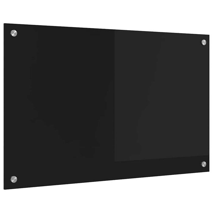 Spate de bucătărie Negru 80 x 50 cm sticlă securizată - WALTI WALTI