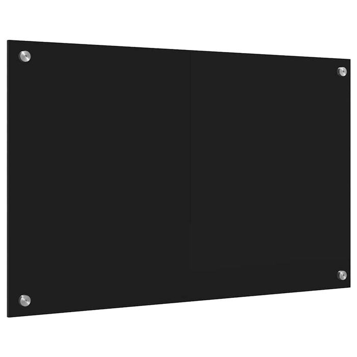 Spate de bucătărie Negru 80 x 50 cm sticlă securizată - WALTI WALTI