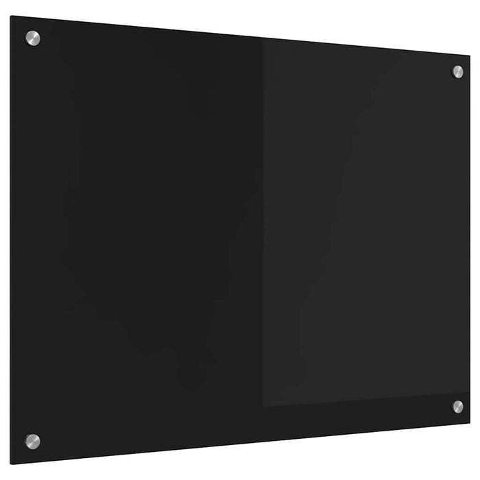 Spate de bucătărie Negru 80 x 60 cm sticlă securizată - WALTI WALTI