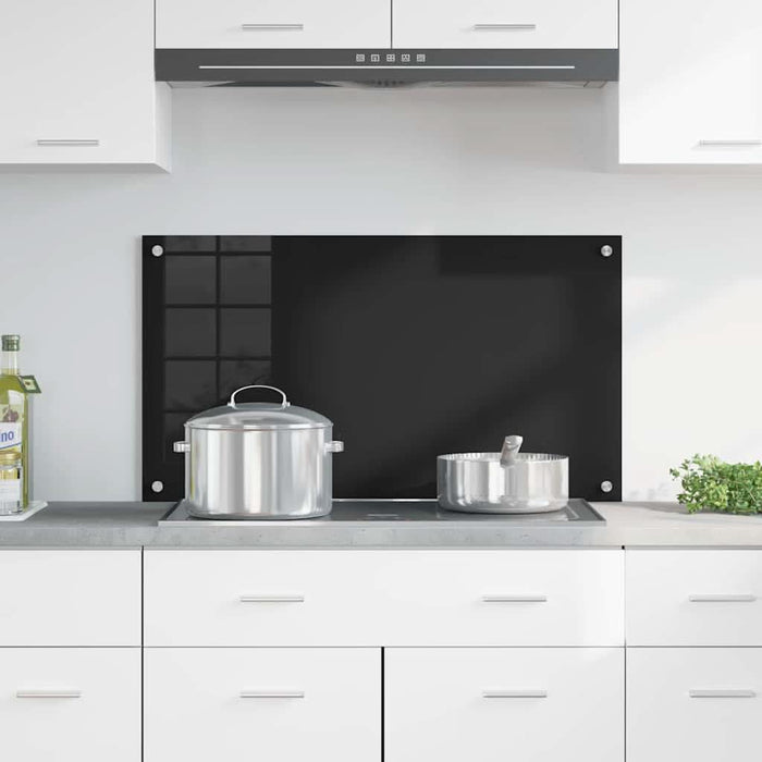Spate de bucătărie Negru 90 x 50 cm sticlă securizată - WALTI WALTI