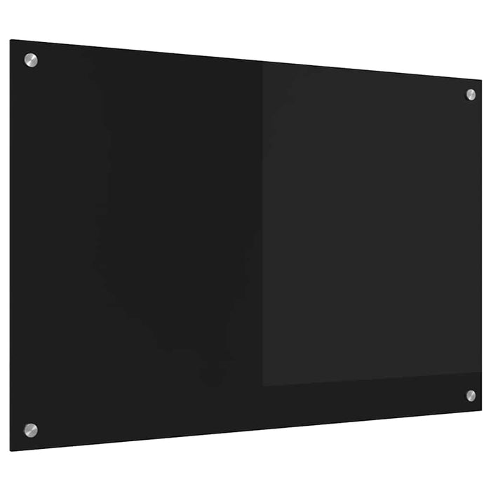 Panou de bucătărie Negru 90 x 60 cm sticlă securizată - WALTI WALTI