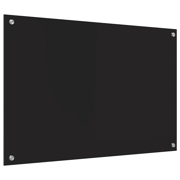 Panou de bucătărie Negru 90 x 60 cm sticlă securizată - WALTI WALTI