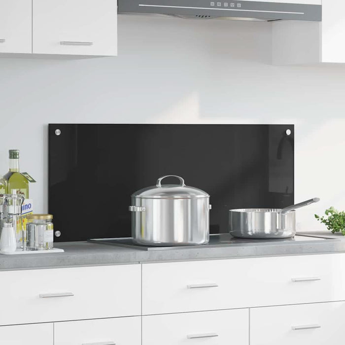 Spate de bucătărie Negru 100 x 40 cm sticlă securizată - WALTI WALTI