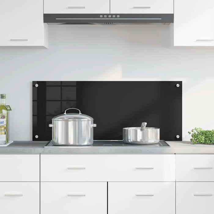 Spate de bucătărie Negru 100 x 40 cm sticlă securizată - WALTI WALTI