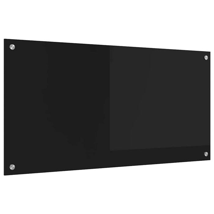 Spate de bucătărie Negru 100 x 50 cm sticlă securizată - WALTI WALTI