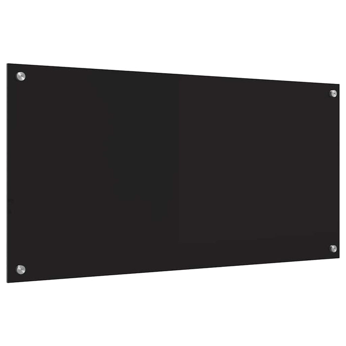 Spate de bucătărie Negru 100 x 50 cm sticlă securizată - WALTI WALTI