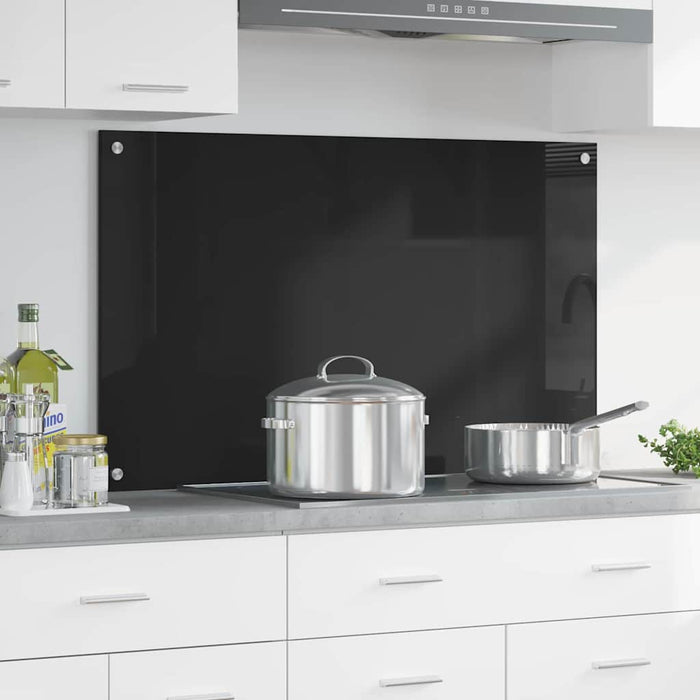 Spate de bucătărie Negru 100 x 60 cm sticlă securizată - WALTI WALTI