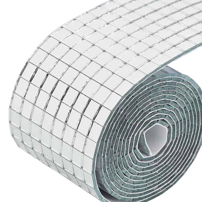 Placă Mozaic cu Oglindă 3 pcs Argintiu 100 x 4 cm Sticlă - WALTI WALTI