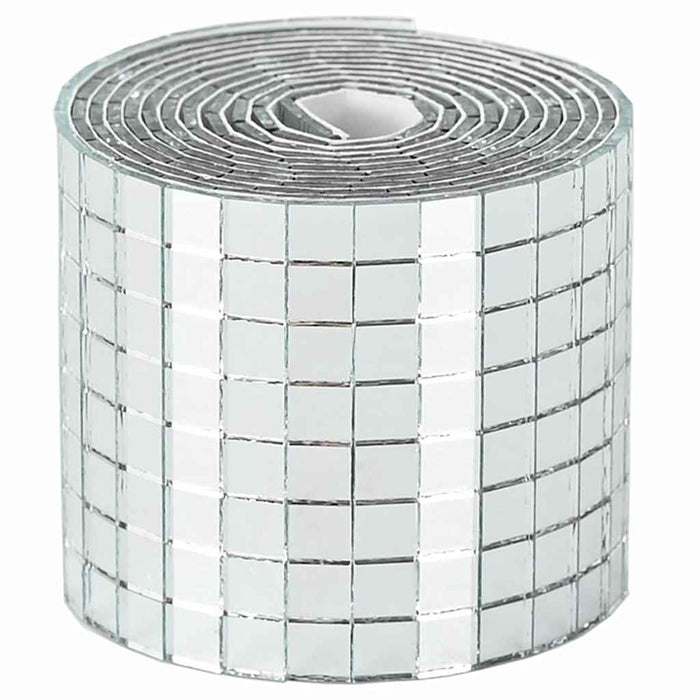 Placă Mozaic cu Oglindă 3 pcs Argintiu 100 x 4 cm Sticlă - WALTI WALTI