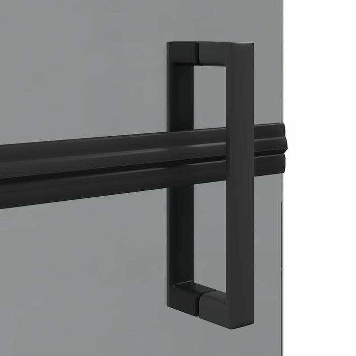 Perete de duș Walk-In Negru 80 x 6,5 x 190 cm - WALTI WALTI