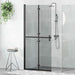 Perete de duș Walk-in Negru și transparent închis 90 x 190 cm - WALTI WALTI