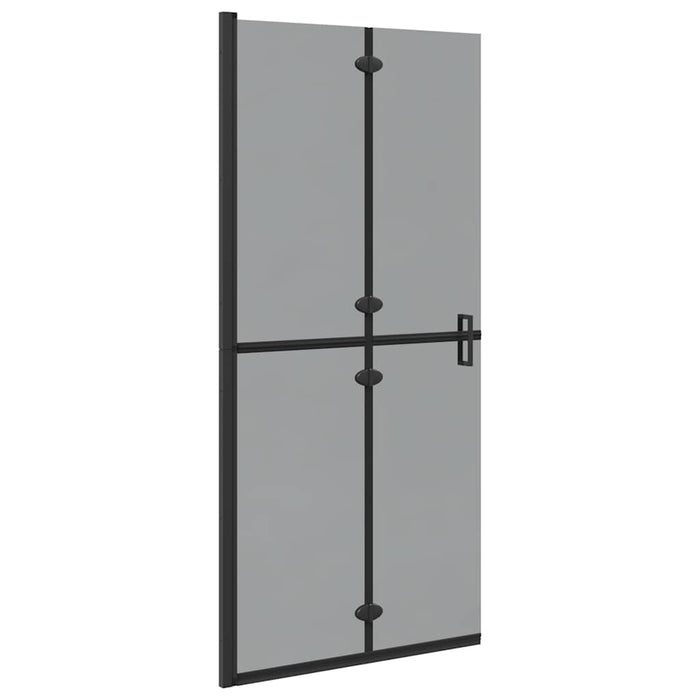 Perete de duș Walk-in Negru și transparent închis 90 x 190 cm - WALTI WALTI