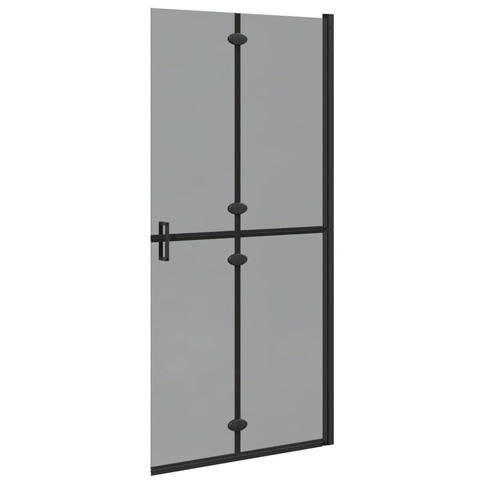 Perete de duș Walk-in Negru și transparent închis 90 x 190 cm - WALTI WALTI