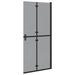 Perete de duș Walk-in Negru și transparent închis 90 x 190 cm - WALTI WALTI