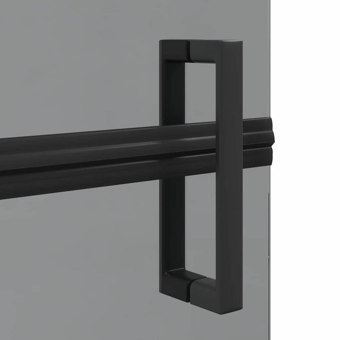 Perete de duș Walk-in Negru și transparent închis 100 x 190 cm - WALTI WALTI