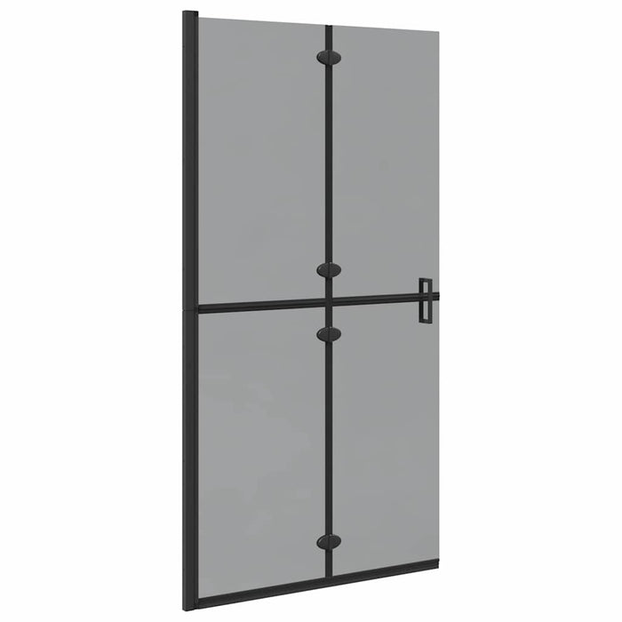 Perete de duș Walk-in Negru și transparent închis 100 x 190 cm - WALTI WALTI
