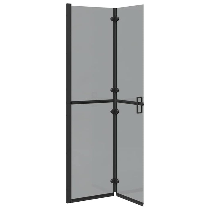 Perete de duș Walk-in Negru și transparent închis 100 x 190 cm - WALTI WALTI
