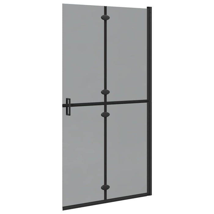 Perete de duș Walk-in Negru și transparent închis 100 x 190 cm - WALTI WALTI