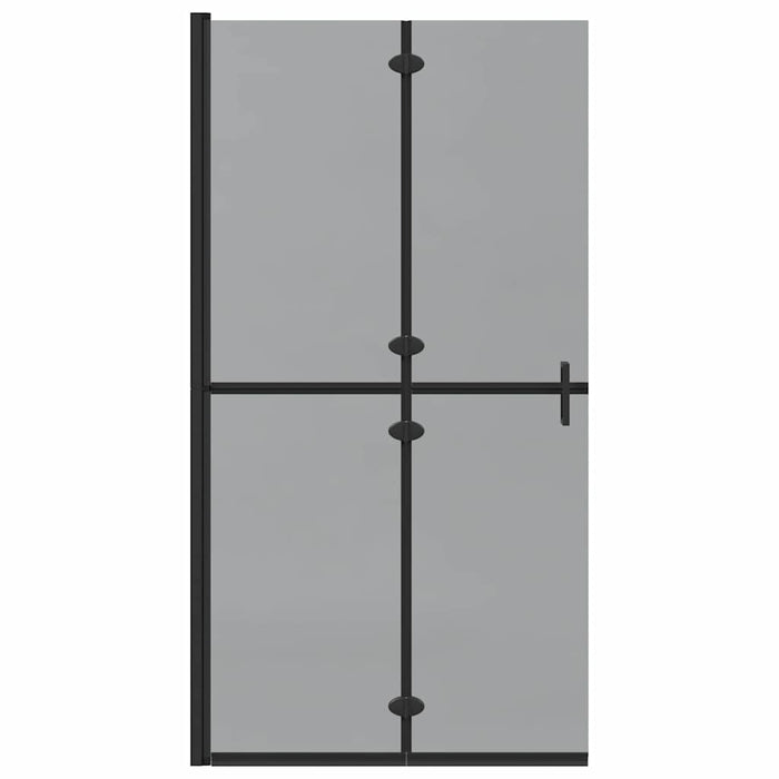 Perete de duș Walk-in Negru și transparent închis 100 x 190 cm - WALTI WALTI