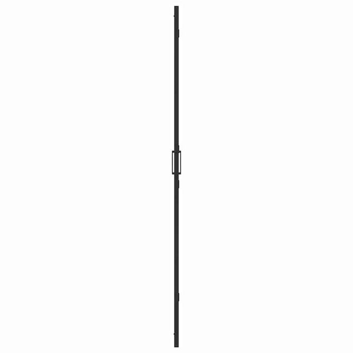 Perete de duș Walk-in Negru și transparent închis 100 x 190 cm - WALTI WALTI