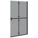 Perete de duș Walk-In Negru 110 x 6,5 x 190 cm - WALTI WALTI