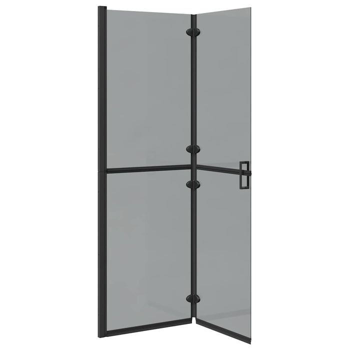Perete de duș Walk-in Negru și transparent închis 120 x 190 cm - WALTI WALTI