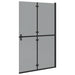 Perete de duș Walk-in Negru și transparent închis 120 x 190 cm - WALTI WALTI