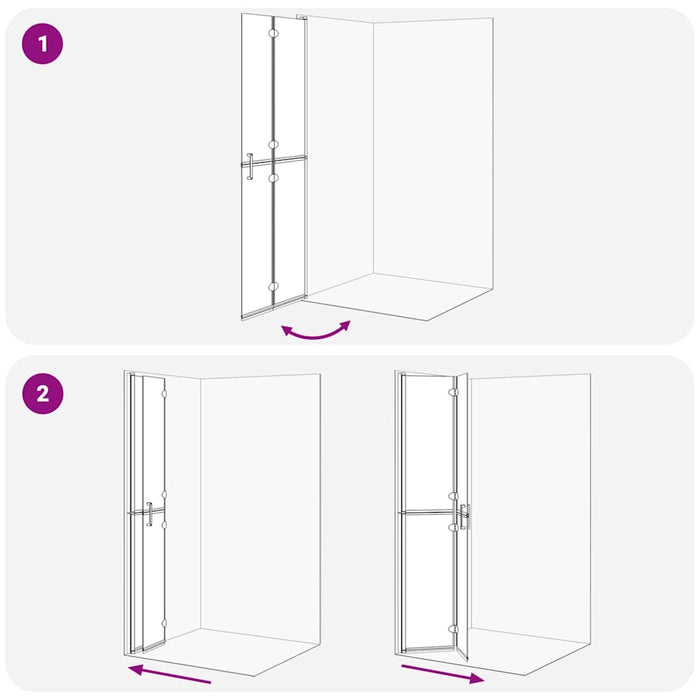 Perete de duș Walk-In Auriu 70 x 6,5 x 190 cm - WALTI WALTI