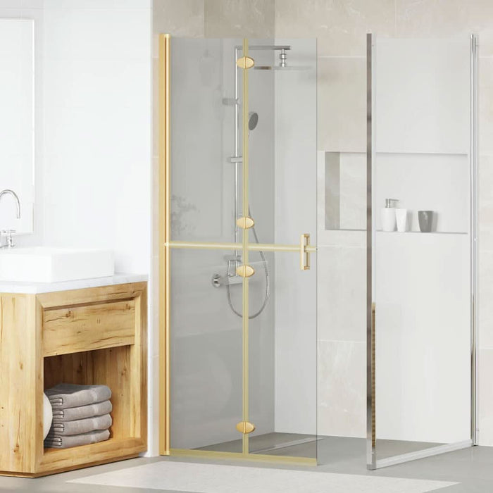 Perete de duș Walk-in Altele auriu și transparent 80 x 190 cm - WALTI WALTI