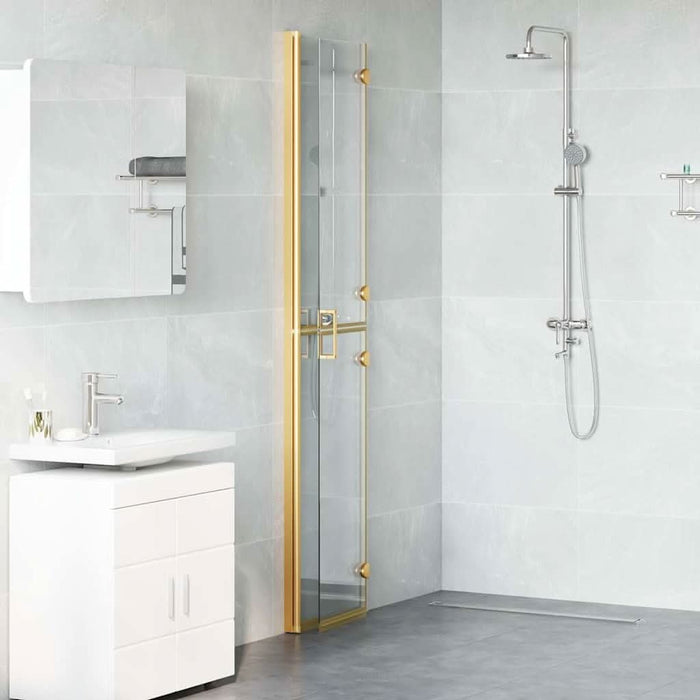 Perete de duș Walk-in Altele auriu și transparent 80 x 190 cm - WALTI WALTI