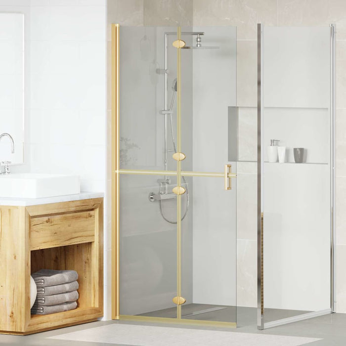 Perete de duș Walk-In Auriu 90 x 6.5 x 190 cm - WALTI WALTI