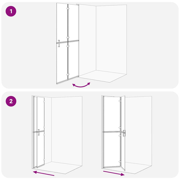Perete de duș Walk-In Auriu 90 x 6.5 x 190 cm - WALTI WALTI