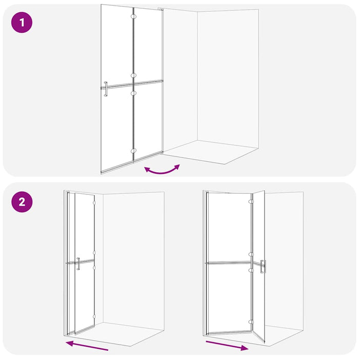 Perete de duș Walk-In Auriu 120 x 6,5 x 190 cm - WALTI WALTI